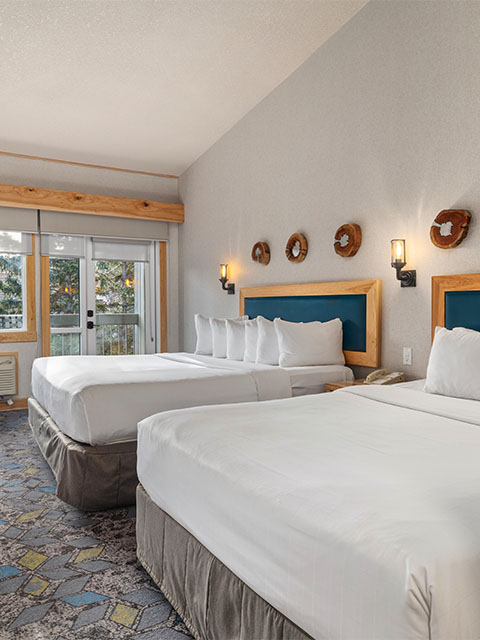 Bright, cozy resort suite accommodation perfect for couples traveling to Banff National Park.